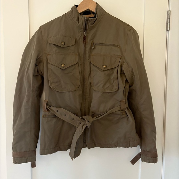 RALPH LAUREN | Olive Utility Field Jacket Belted Waist multiple Pockets, medium - Picture 1 of 11